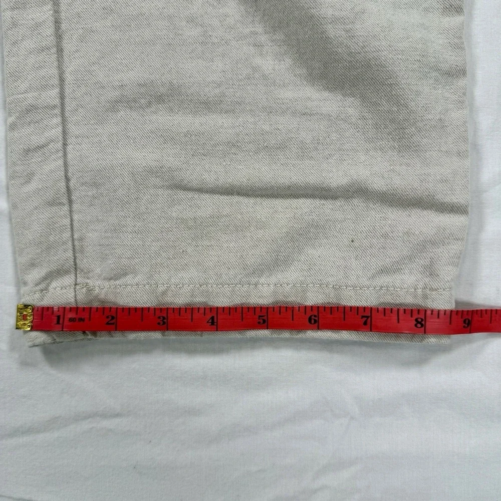 Nautica Men's 34x32 Beige Linen Cotton Pants Flat Front Chinos‎